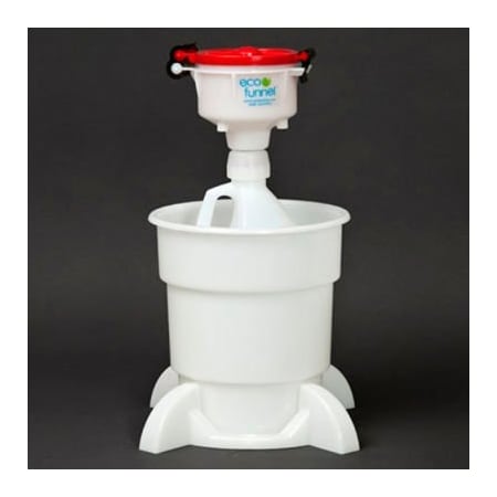 Eco Funnel 4in  System, 1 Gal Jug & Secondary Container, Red Lid EF-4-38-4004-SYS